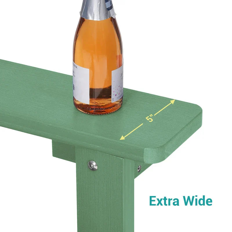 Bonosuki Wetterfeste Outdoor-Adirondack-Stühle aus Holz – 4er-Set