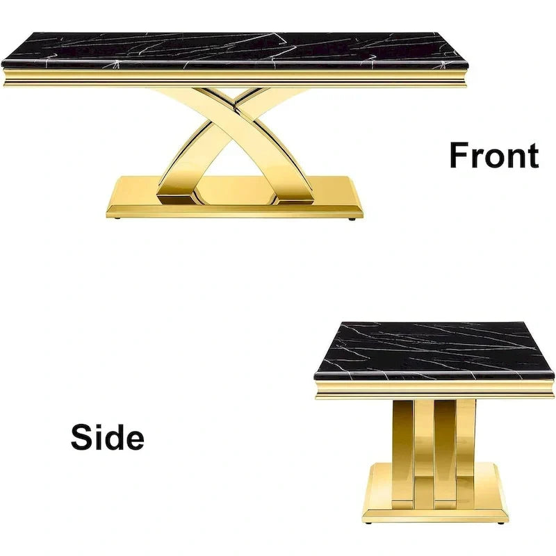 Moderner Couchtisch 48 Rechteckiger Couchtisch mit X-förmigem Sockel Couchtische für das Wohnzimmer