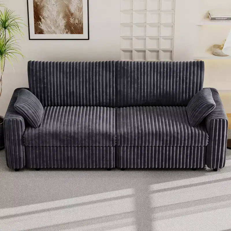 Dyonery Modulares Cord-Ecksofa mit waschbaren Bezügen