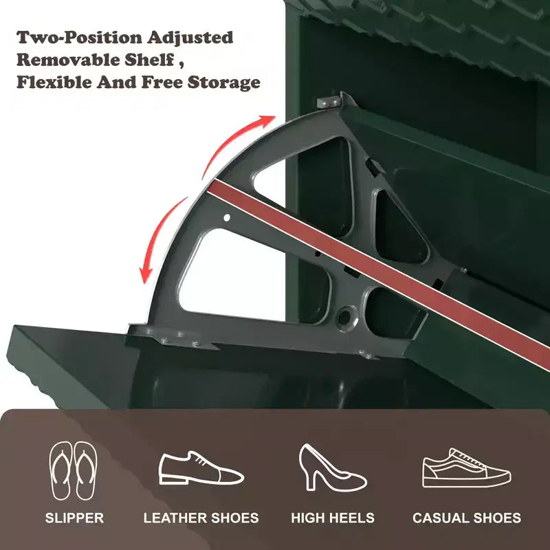 CLIHOME Schuhschrank für 24 Paar Schuhe, Flur, Schuhaufbewahrung, mit Kippfächern, Schuhregal