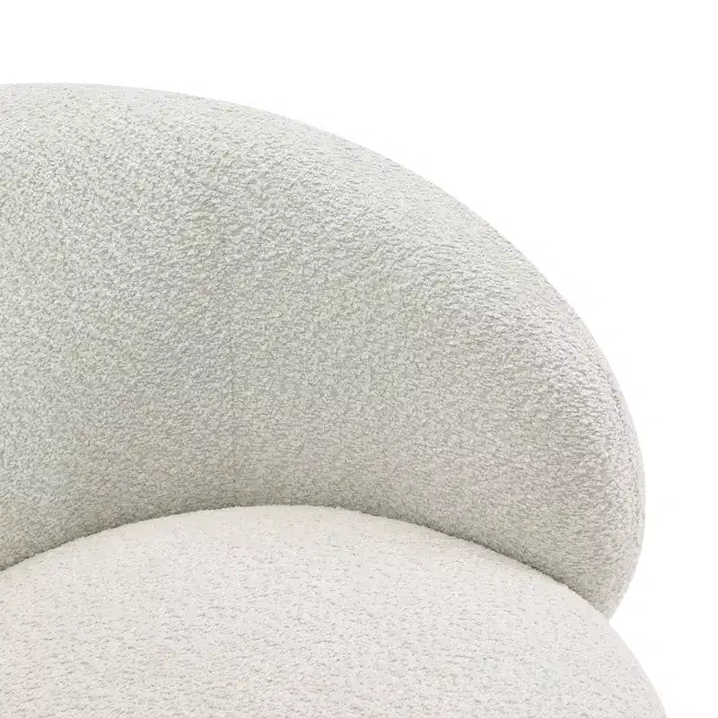 Spruce&Spring Gepolsterter Drehbarer Akzent-Sessel mit Holzfuß