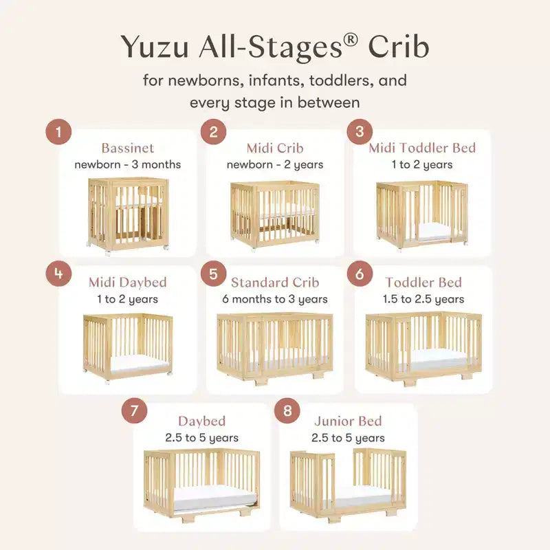 Babyletto Yuzu 8-in-1 umwandelbares Kinderbett mit All-Stages Umrüst-Kits