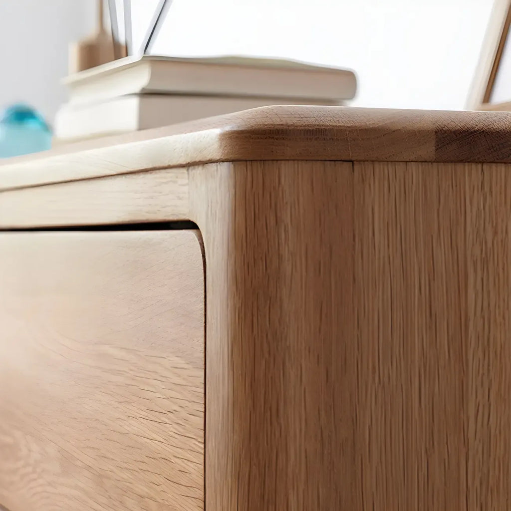 Traditionelle Doppelkommode aus natürlichem Eichenholz für das Schlafzimmer