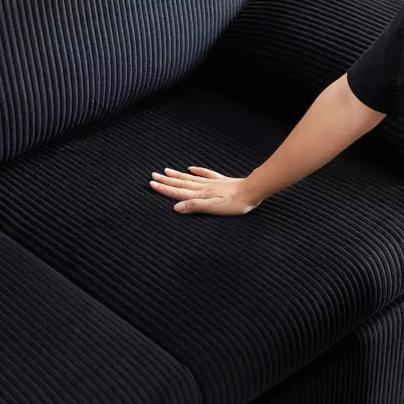 64.5 3-in-1 Schlafsofa aus Kord mit Ausziehbett
