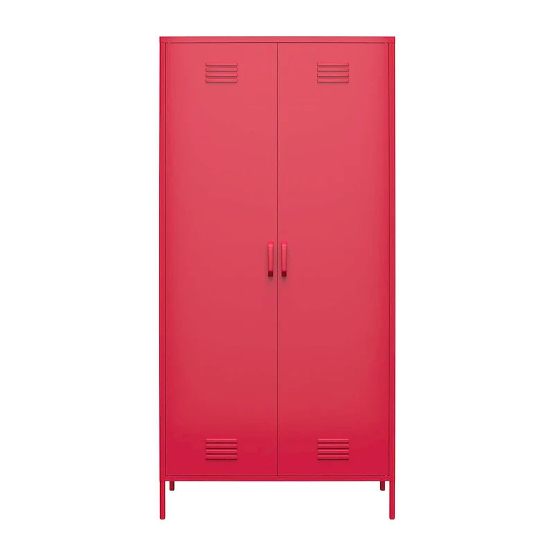 Orange / Pink 2-türiger hoher Metallschließfachschrank, 1-Personen