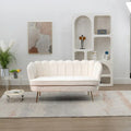 Kleines Mini-Zimmer-Sofa Zweisitzer mit Goldmetallfüßen - 2 Sitzer