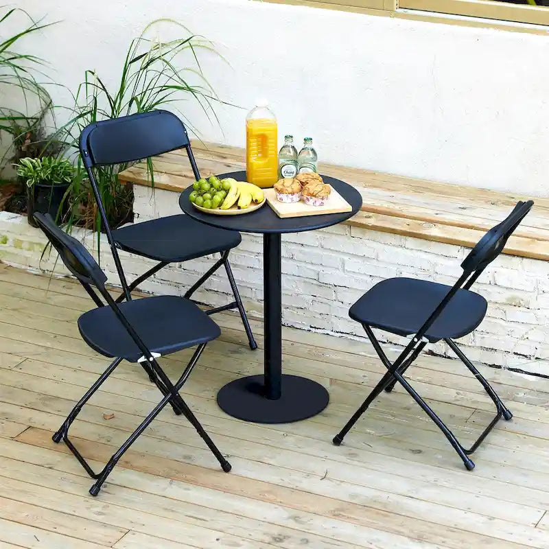10er-Pack Klappstühle aus Kunststoff, 159 kg Tragkraft, für Veranstaltungen, Büro, Hochzeit, Party, Picknick, Küche, Esszimmer