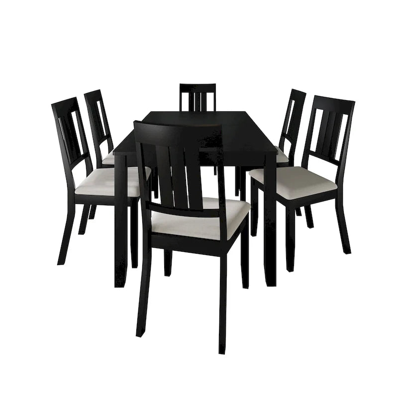 CraftPorch Classic 7-teiliges Esszimmerset aus Holz