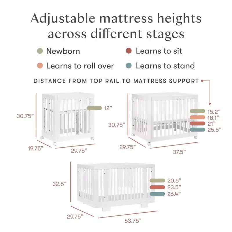 Babyletto Yuzu 8-in-1 umwandelbares Kinderbett mit All-Stages Umrüst-Kits