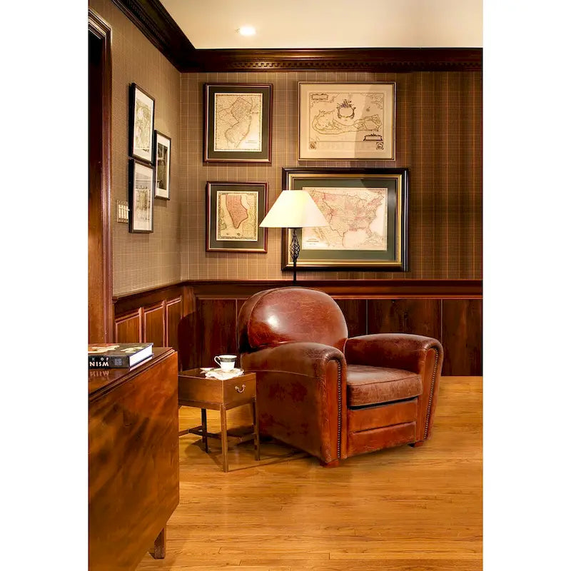 Pasargad Home Clubsessel Paris aus echtem Leder, Braun
