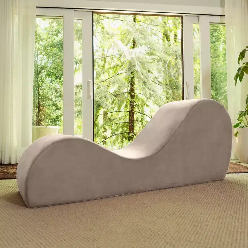 Avana Sleek Yoga-Chaiselongue – hergestellt in den USA – ideal zum Dehnen, Entspannen, Trainieren und mehr, 60T x 18B x 26H Zoll, Hellgrau