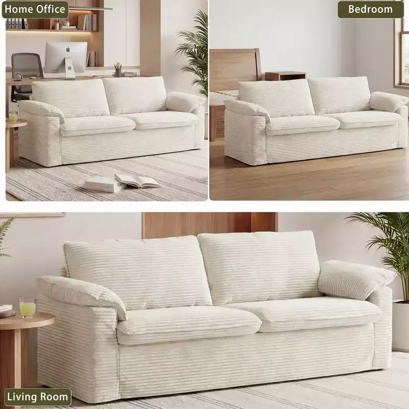 Dyonery 86 Cloud Loveseat Sofa, tiefer Sitz & breite Armlehnenkissen, stabiler Rahmen, atmungsaktives ergonomisches Design