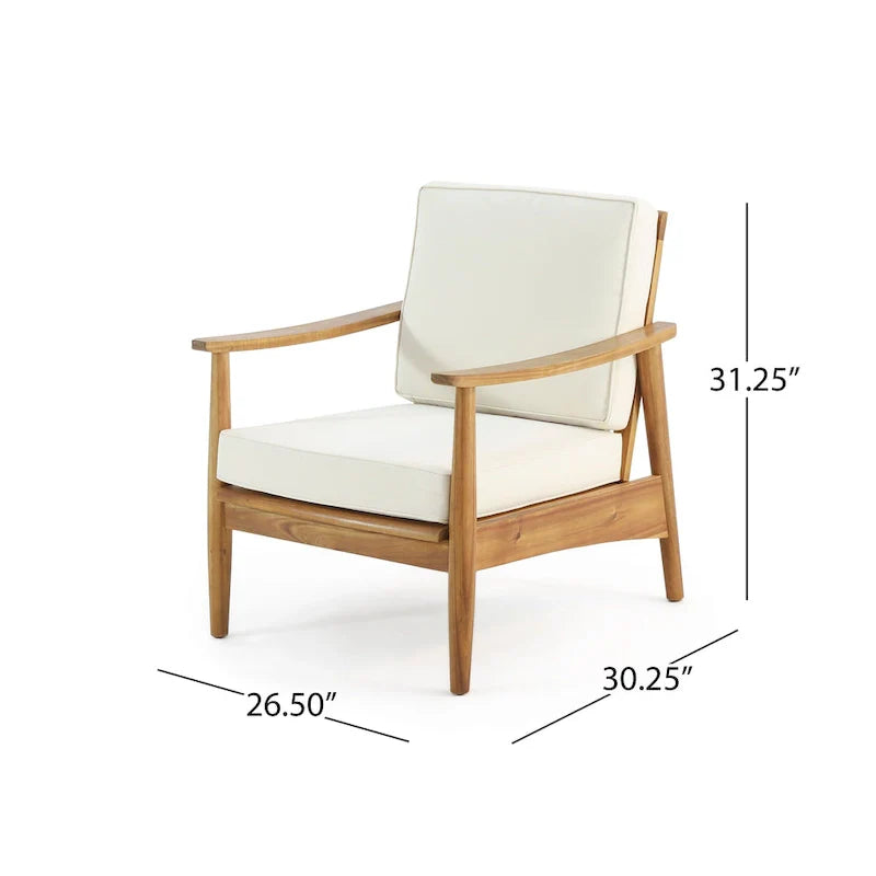 Willowbrook Outdoor Akazienholz 4-Sitzer Lounge-Set von Christopher Knight Home