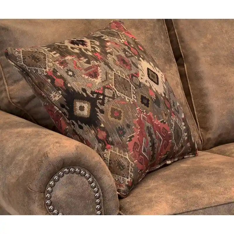 Rancho Rustikbraun Wildlederimitat Schlafsofa - 37 x 86 x 40
