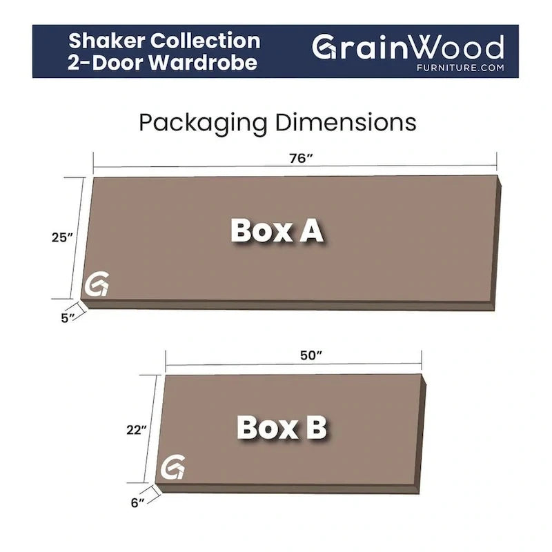 2-türiger Massivholzschrank - 41x72x22