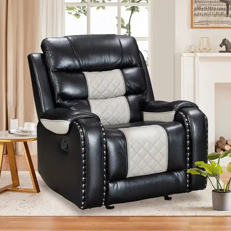Großer Relaxsessel im amerikanischen Design aus Kunstleder für das Wohnzimmer