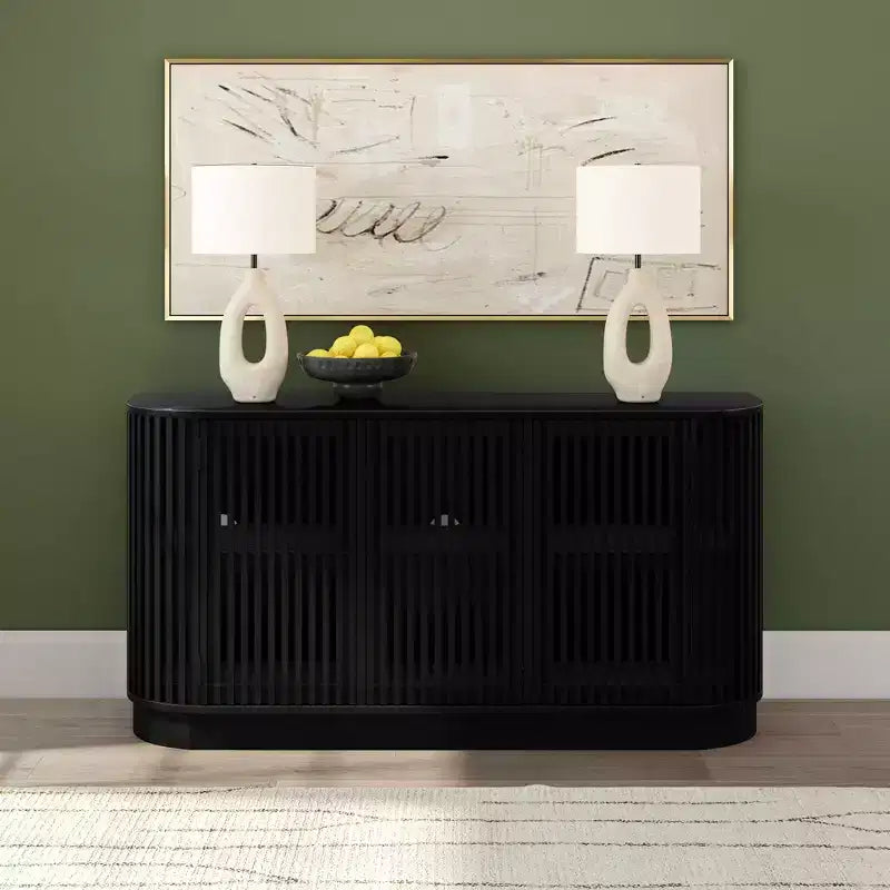 Plank+Beam Contour Massivholz-Sideboard mit 3 Türen, 150 cm TV-Lowboard für Wohnzimmer