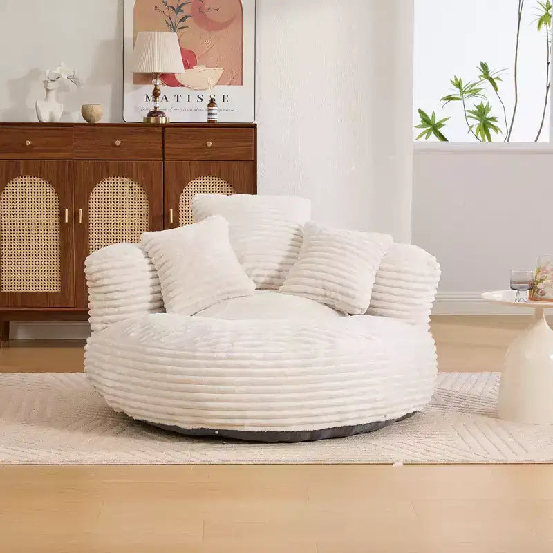 Sitzsacksofa für Erwachsene und Kinder, übergroßer Cord-Sitzsackstuhl mit 3 Kissen und Armlehne für Wohnzimmer und Schlafzimmer