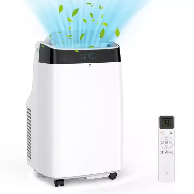 10000 BTU tragbare Klimaanlage, Heim-AC/Klimaanlage mit Fernbedienung für Räume bis zu 42 qm, 3-in-1-Funktionen/24-Stunden-Timer/Lenkrollen