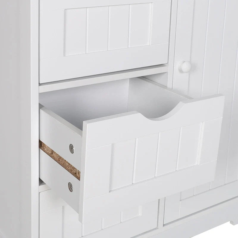 VEIKOUS Badezimmer-Bodenschrank mit 4 Schubladen