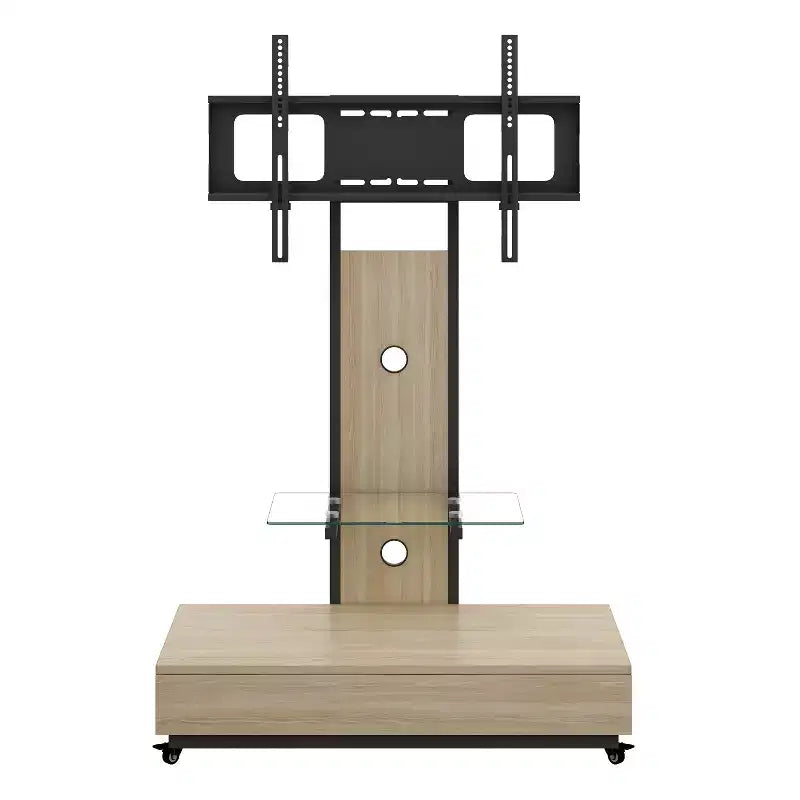 TV-Ständer für 32-75-Zoll-Fernseher, höhenverstellbarer mobiler TV-Wagen mit Schublade und Rollen für Wohnzimmer, Schlafzimmer, Büros -ModernLuxe