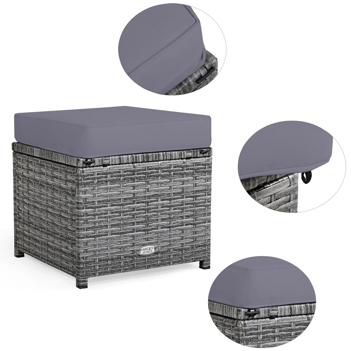 Costway 7-teiliges Terrassen-Essgruppe Rattan-Sofa Couch Ottomane – Details ansehen