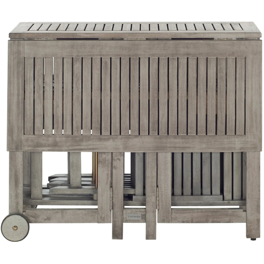 SAFAVIEH Outdoor Brandy 5-teiliges Outdoor-Esstisch-Set – 43Bx35Tx29H