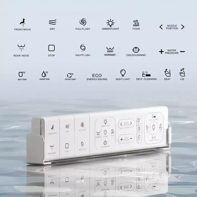 Dyonery Smart Toilet, spülrandlos, einteilig mit Schaumbarriere, automatischem Deckelöffner/-schließer, beheiztem Bidet & Trockner, LED-Nachtlicht, automatischer Spülung