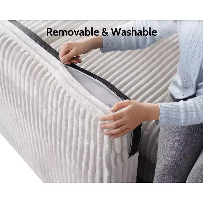 Dyonery Modulares Cord-Ecksofa mit waschbaren Bezügen