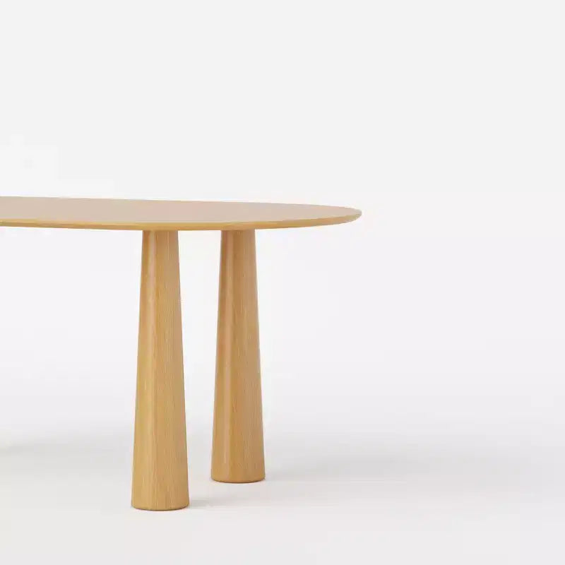 Dovelina 67 Ovaler Esstisch aus Holz mit 4 Beinen Moderner Küchentisch für 6 Personen