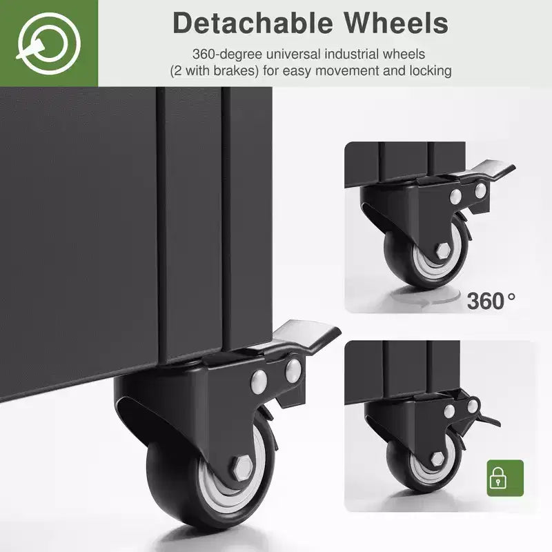 MAYEERTY Pflanzkasten mit Spalier Eisen Schwarz Lamellen Klassischer Stil 120x120x40cm 3-teiliges Set