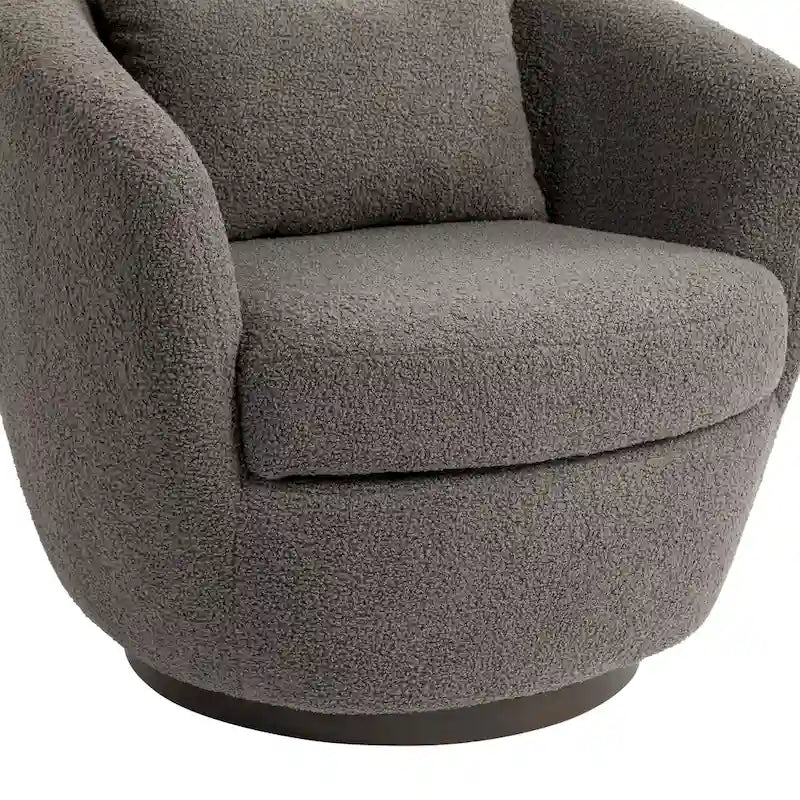 Gepolsterter drehbarer Fauteuil mit Stauraum, moderner Wohnzimmer-Sessel für Schlafzimmer/Büro/Lesebereiche