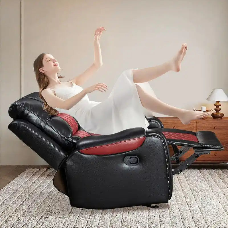 Großer Relaxsessel im amerikanischen Design aus Kunstleder für das Wohnzimmer