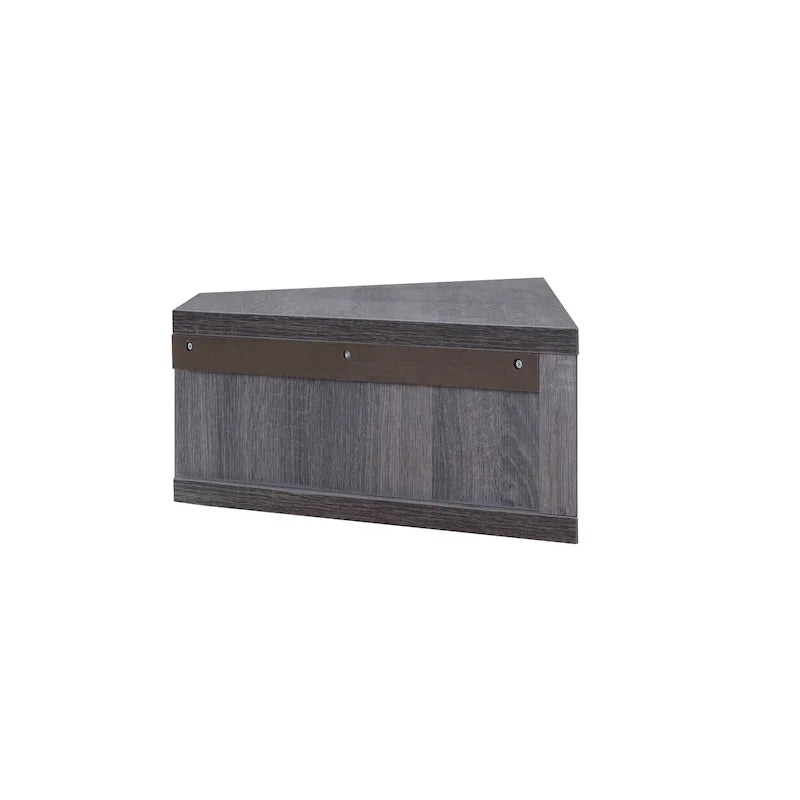47 Eck-TV-Schrank, schwebend, 3 Ablagen, Transitional Style, platzsparende Wandmontage