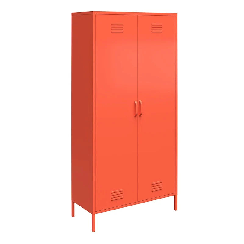 Orange / Pink 2-türiger hoher Metallschließfachschrank, 1-Personen