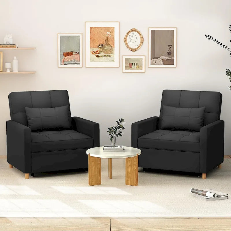 AECOJOY 3-in-1 Schlafsofasessel mit Kissen und verstellbarer Rückenlehne