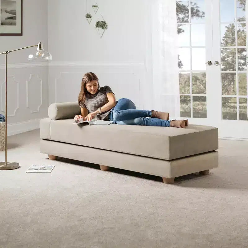 Tagesbett / ausklappbares Schlafsofa (Queensize) - Microvelvet
