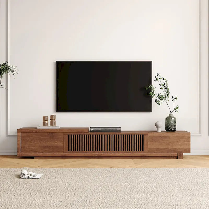 Moderner ausziehbarer & erweiterbarer TV-Ständer mit 4 Schubladen, bis zu 261,6 cm - 78,54T x 15,74B x 13,78H