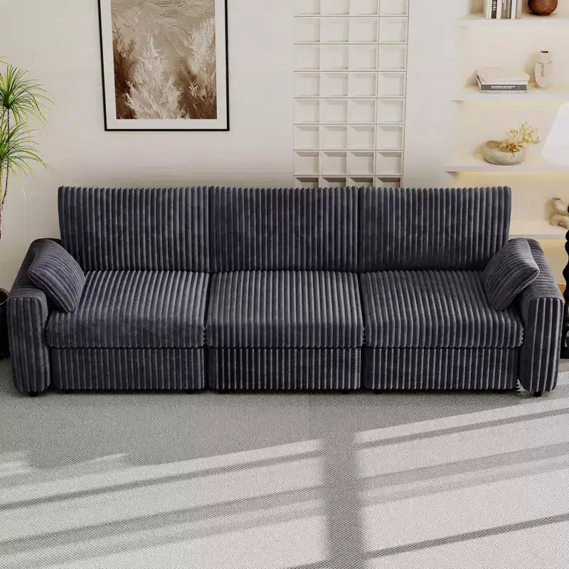 Dyonery Modulares Cord-Ecksofa mit waschbaren Bezügen