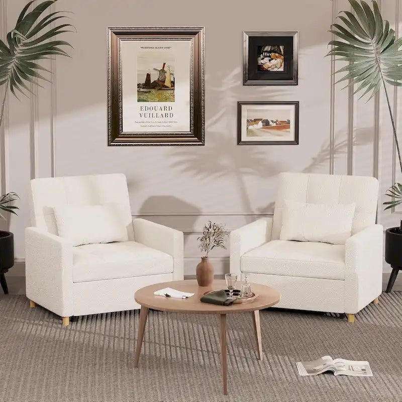 AECOJOY 3-in-1 Schlafsofasessel mit Kissen und verstellbarer Rückenlehne