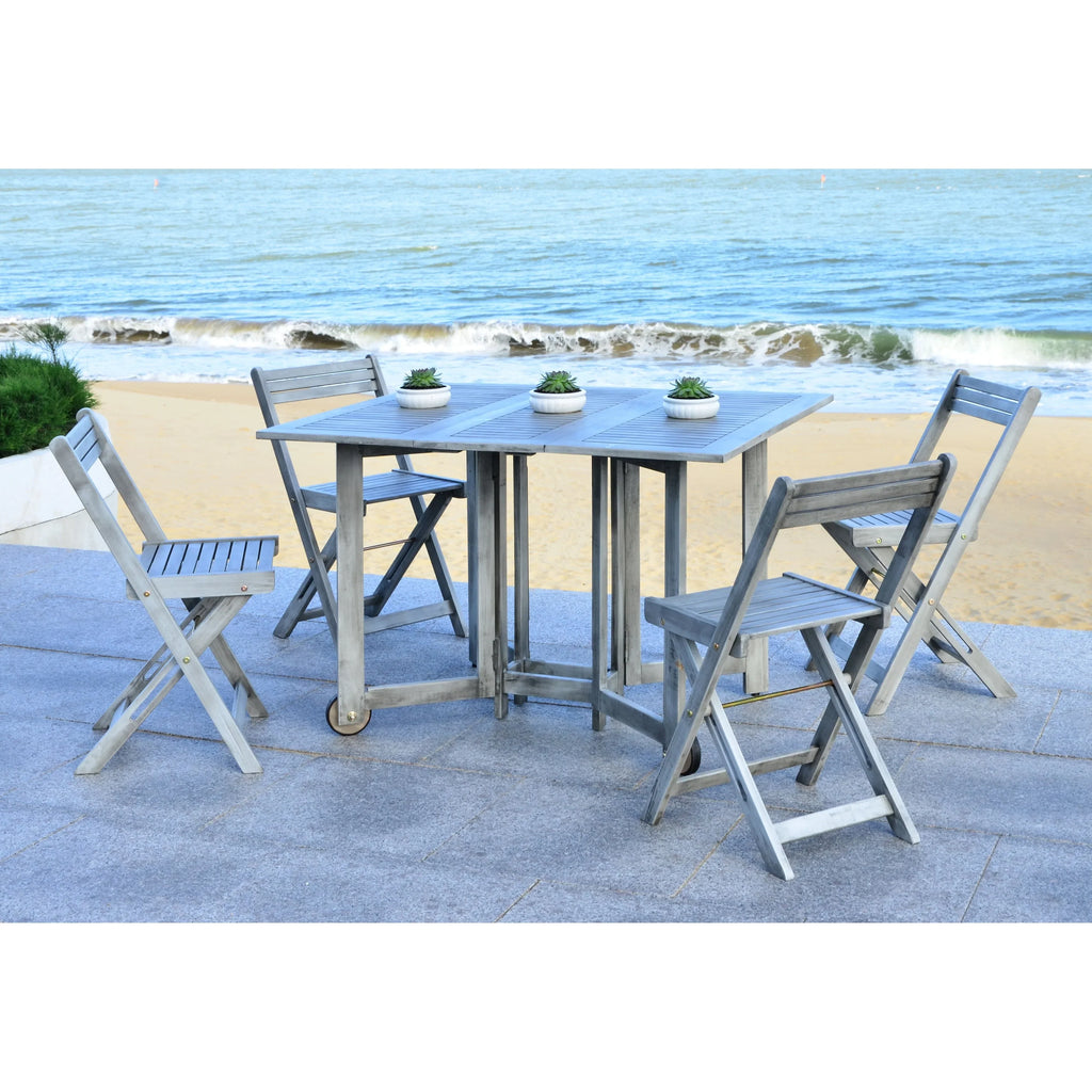 SAFAVIEH Outdoor Brandy 5-teiliges Outdoor-Esstisch-Set – 43Bx35Tx29H