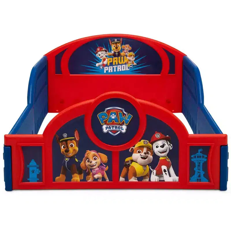 Delta Children Kunststoff Kleinkinderbett mit angebrachten Schutzgittern – PAW Patrol