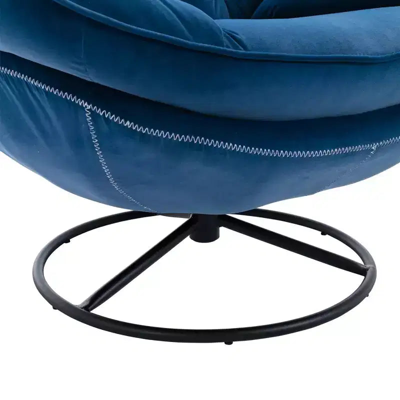 Okak Samt-Akzentsessel mit Ottoman, moderner Armloser Sessel im Mid-Century Stil für das Wohnzimmer, weicher bequemer Sessel zum Fernsehen, Gaming
