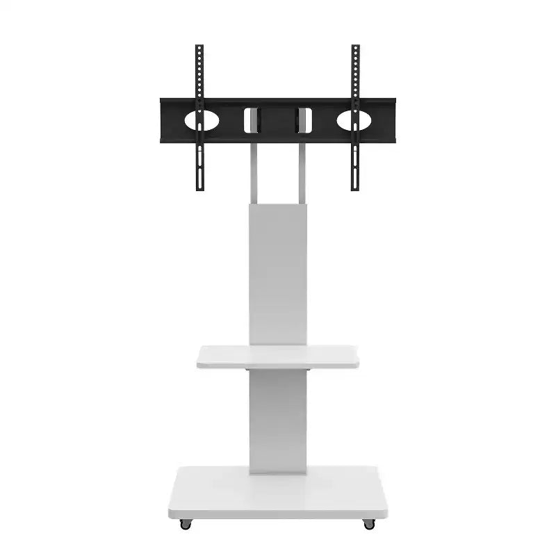 TV-Ständer für 32-75-Zoll-Fernseher, höhenverstellbarer mobiler TV-Wagen mit Schublade und Rollen für Wohnzimmer, Schlafzimmer, Büros -ModernLuxe