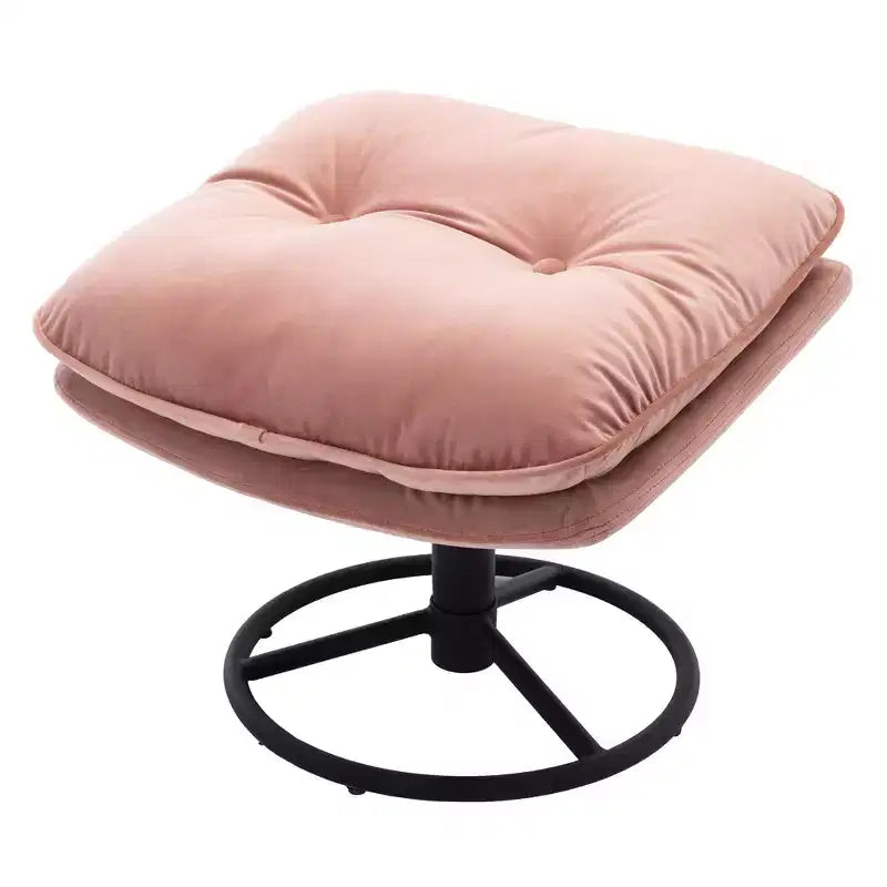 Okak Samt-Akzentsessel mit Ottoman, moderner Armloser Sessel im Mid-Century Stil für das Wohnzimmer, weicher bequemer Sessel zum Fernsehen, Gaming
