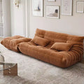Übergroßes Fireside Sitzsack-Sofa & Ottoman, Tierfreundliches Kunstleder-Loveseat für Wohnzimmer, Büro, keine Montage
