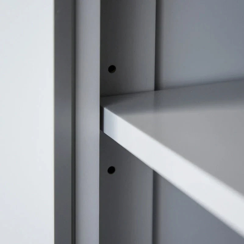 72 Küchenschrank, traditioneller freistehender Schrank mit 4 Türen und 3 verstellbaren Einlegeböden, großer zentraler Schublade