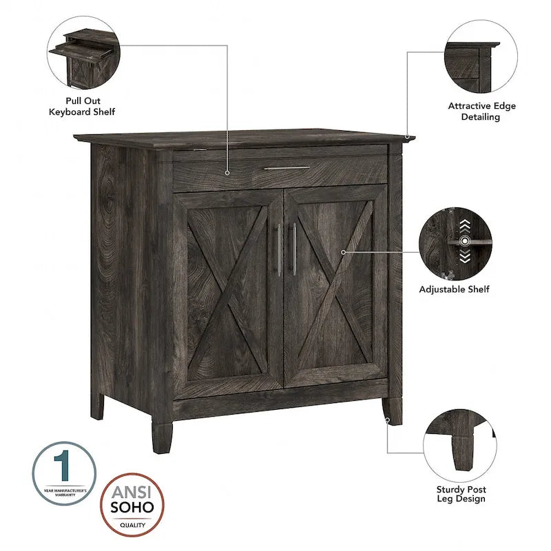 Key West Sekretär mit Lagerschrank von Bush Furniture