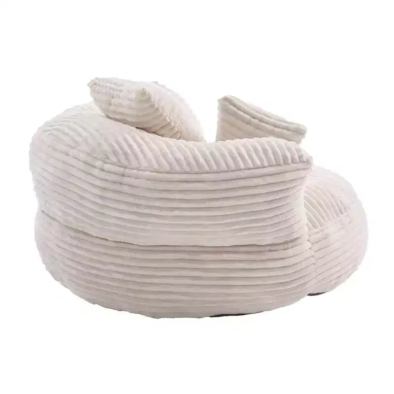 Sitzsacksofa für Erwachsene und Kinder, übergroßer Cord-Sitzsackstuhl mit 3 Kissen und Armlehne für Wohnzimmer und Schlafzimmer