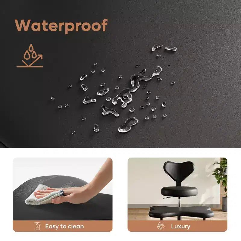 Pinmoco Ergonomischer Kreuz-Bürostuhl, höhenverstellbarer Meditationsstuhl, 360° drehbar, Lendenwirbelstütze, Arbeits- und Bürostuhl, ADHS-Stuhl